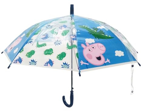 PEPPA PIG PRETTY FLOWERS - Regenschirm, Kuppel, manuell, 8 Paneele, Metallstäbe, bequem und vielseitig, Qualität und Widerstandsfähigkeit, 43 cm, Material Polyester, Minzgrün/Pastellgelb, M, Casual