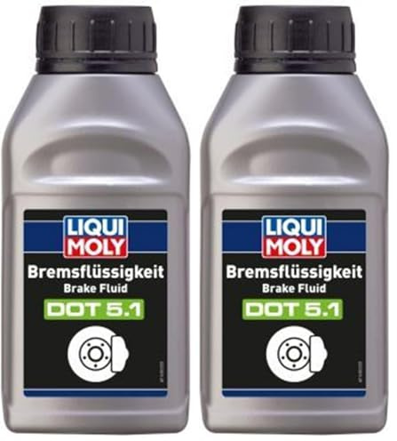 LIQUI MOLY Bremsflüssigkeit DOT 5.1 | 500 ml | Bremsflüssigkeit | Art.-Nr.: 21161, farblos (Packung mit 2)