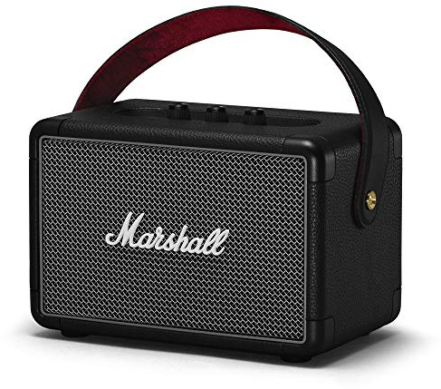Marshall Kilburn II Portable Bluetooth Speaker - Iconic Rock Heritage Design, 20+ Hours Playtime, IPX2 Water Resistant, True Stereophonic 360° Sound, Bluetooth 5.0 aptX, Black (Renewed)