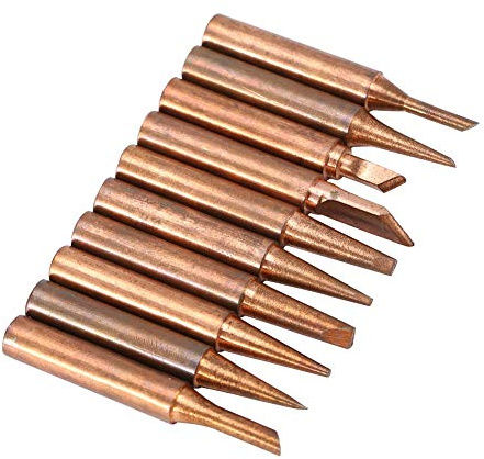 Pannes à Souder en Cuivre Sans Plomb, Lot de 10, Longueur 42 mm - Chauffage Rapide, Résistantes à l'Oxydation, pour Station de Soudage Électronique; poste a souder mig torche