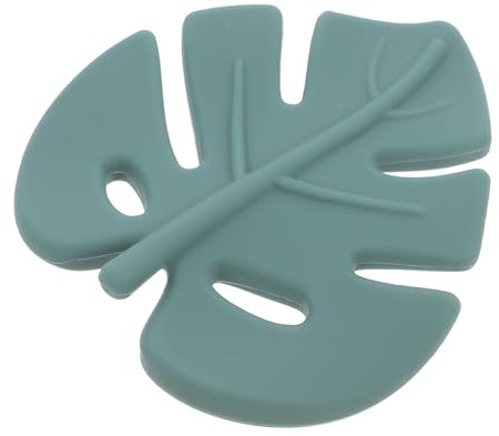 Silikon Babybeißring Blatt Grün Zahnungshilfe für Babys