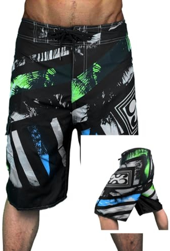 Costumi Uomo Mare Costume Boxer Corto da Lungo Short Firmati Nero Pantaloncini Asciugatura Rapida Taglie Forti Elasticizzato Bermuda Fantasia Pantaloncino Slip 4XL Surf Shorts XXXL,Nero,S