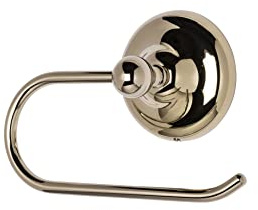 Croydex Grosvenor Solid Brass Toilet Roll Holder, Antique Gold | Wall Mounted | No Drill Required | Your Choice to Screw or Glue with Flexi-Fix Brackets | Modern Design | Fixings Included