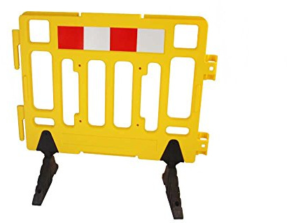 Pro²Tect Absperrzaun ASG-G aus UV-beständigem Kunststoff, Absperrung, Zaun, Blockade, LxH: 1100 x 580 mm, Gelb