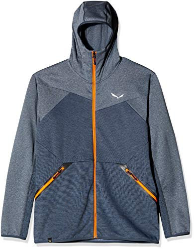 SALEWA Herren Pullover und Sweatshirts PUEZ Melange Pl M Fz Hdy, Premium Navy Melange, 50/L