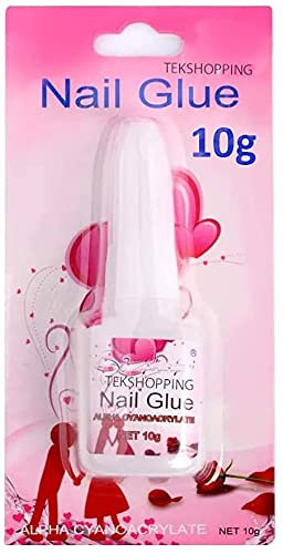 Colla Extra Strong Unghie 10g Super Forte Adesivo Tip Professionale da Salone di Bellezza Glue Nail Art Acrilico, Decorazioni, Trasparenti Bianche