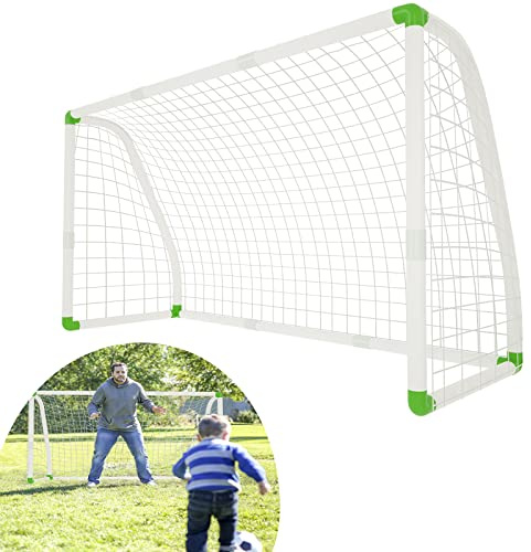 YRHome Fotbollsmål PVC 245 x 155 cm trädgård barn fotbollsmål med nät för strand park träningsbutik lekplats bakgård bästa mål för alla väder och trädgård stort