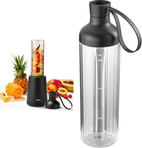 Zwilling Standmixer, Smoothie Maker, 300 Watt, inkl. 2 Trinkflaschen mit Verschluss, 600 ml