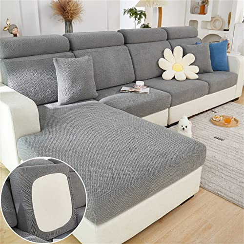MINGPINHUIUS Sofa Sitzkissenbezug Stretch Sofabezug, Universal Elastisch Sofa Seat Cover, rutschfest Sofa Überzug Schonbezug für Sofakissen L-Förmig Chaiselongue Möbelschutz