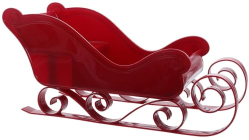 PRETYZOOM Schlitten-Bonbonniere Roter Weihnachtsmann-Schlitten Weihnachtsschlitten-Dekoration Tischdekoration Weihnachtsschlitten-Ornament Schlittenkorb Süßigkeitenschale