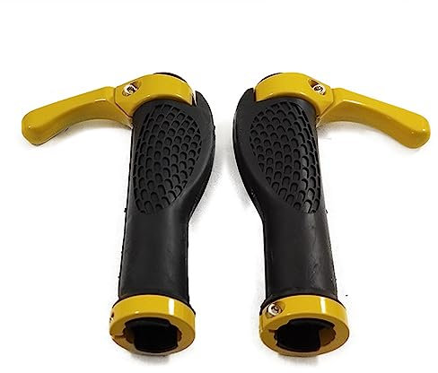 Fahrradgriffe Bike Lenker Ergonomisch Griffe Gold Fahrrad Griff Griff mit Aluminium Lock Bike Handgriff für Mountain Bike Road Bike MTB BMX Scooter Cruiser Urban City Bike Dreirad Rad Stuhl