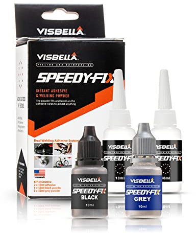 Visbella 7 Sekunden Speedy Fix Industriekleber Sekundenkleber extra stark wasserfest Kleber Kunststoffkleber