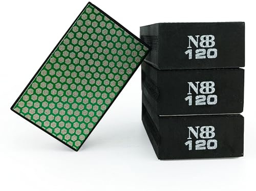 NBB Tampone Diamantati blocchi diamante a mano spugna diamantata retro in schiuma per smerigliatura molare levigare lucidare spigoli vivi e piani di granito marmo pietra vetro ceramica (4,120#H)