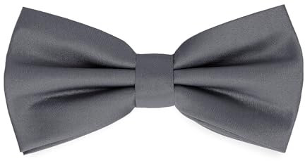 Ladeheid Elegante Herren Fliege - Hochwertig, Matt, Verstellbar, Perfekt für Hochzeit, Party, Büro. Ideal für Männer, Frauen, Teenager BMM (12cm x 6cm, Graphite)