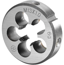 CoCud Troquel Métrico Redondo Ajustable, M13 X 1, Troquel de Roscado de Acero de Aleación para Roscas Externas para Procesar Roscas Externas en Metales y Plásticos
