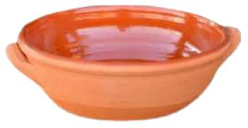 Tegame manufatto in terracotta semi smaltato cm.35