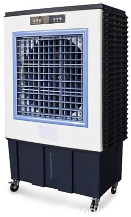 Enfriadores de aire industriales, unidad portátil con 3 velocidades de viento, giro de 90°, ajuste de paso de 90°, perfecto para talleres, supermercados y más