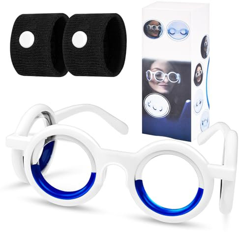 Pipihome Motion Sickness Glasses, 3 Pcs Travel Sickness Bands Car Sea Anti Motion Sickness Glasses, Vertigo Nausea Relief Motion Sickness Glasses Bands for Kids and Adults
