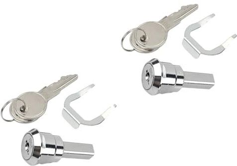 Yiokii 2pcs Universal Toolbox Lock with Keys, Pin Tumbler Cabinet Locks, Stainless Steel and Steel, Touch Control, Locks for Drawers, File Cabinets, Mailboxes, Toolboxes, Cupboards, and More