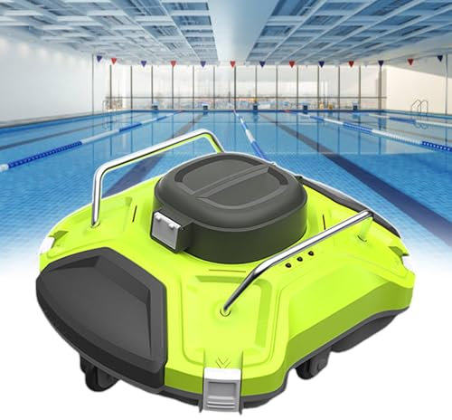 pealiritansemen Pulitore per Piscine Senza Fili, Batteria da 5000 mAh, Robot Aspirapolvere Automatico per Piscine, Autonomia di 120 Minuti, Aspirapolvere per Piscine Senza Fili Ricaricabile