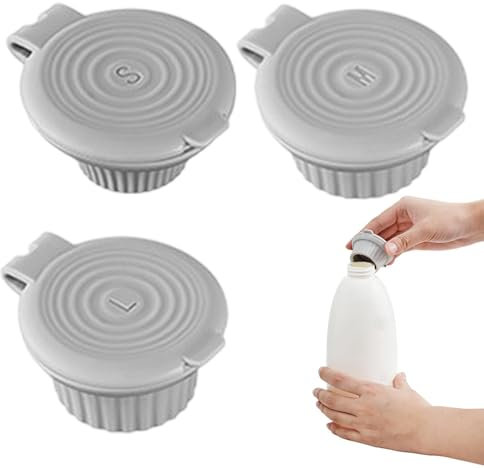 Eoixuqba Upside Down Bottle Caps | 3X Upside Down for Inverted Dispenser Shampoo Lotion | Multi-Functional Upside Down Emptying Bottle Cap, Secure Seal for Kitchen, Kitchen