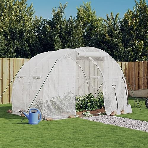 ShGaxin Invernadero con Estructura de Acero Blanco 6 m² 3x2x2 m, Invernaderos Huerto, Invernaderos Jardin, Invernaderos Terraza, Huerto Urbano, Grande portátil jardinería plantación