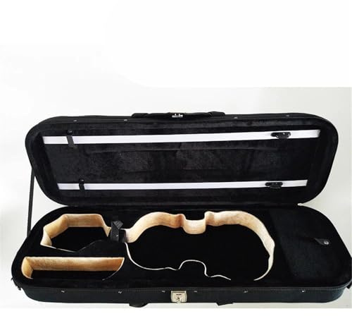 Geigenkasten Schwarzer Oxford-Stoff-Geigenkoffer Schaumstoff-Geigenkoffer 4/4-1/8 Voller Schutzkoffer Für Violine(B,3/4)