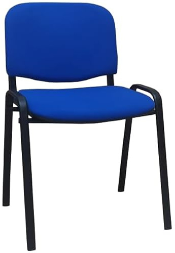 SEDIAOFFICE - Sedie Ufficio Senza Ruote, Sedia Scrivania Ergonomica, per Studio, Sala D'Attesa, Sala Riunioni e Conferenze, Comoda Sedia Ufficio in Tessuto Economica (Base, Blu)