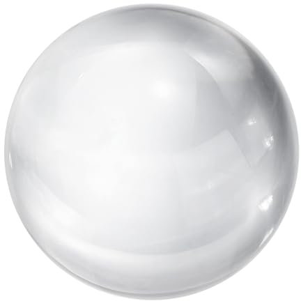 sourcing map 40mm/1.6 Crystal Sphere Ball Glass Solid Decorative Sphere Crystal Ball Prop Ornament for Feng Shui Divination Fortune Telling Tabletop Fountain Decoration, Clear