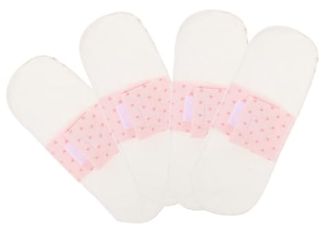 TOVINANNA 4stücke Wiederverwendbare Menstruationspads Aus Weicher Atmungsaktiver Baumwolle Mit Wasserdichter Schutzschicht Waschbare Slipeinlagen Für Schwangerschaft Wochenbett Und Damenhygi