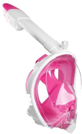 DTYBJN Schnorchelmaske Vollgesichts-Schnorchelmaske für Tauchen und Schwimmen mit Weitsicht, Anti-Beschlag- und Anti-Leck-sicherem Atemsystem Vollgesichtsmaske(Pink)