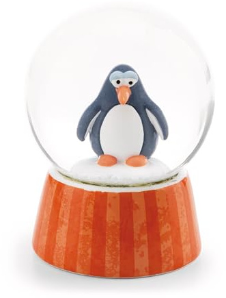 NICI 62462 Boule à Neige avec Pingouin Jorge Thunder, 6,5 cm, Grise, Accessoire de décoration, Scintillante, Globe en Verre, Une idée Cadeau Parfaite pour célébrer l’amitié