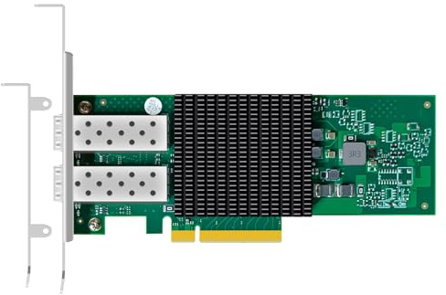 GLOTRENDS ST7442 Carte réseau Serveur Double Port 10 GbE SFP+ PCIe 3.0 x8, Broadcom BCM57412, RDMA (RoCE), SR-IOV, pour Le Cloud et Le HPC