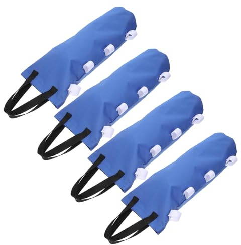 Milisten Bolsas De Arena Para Toldo 4 Piezas, Base De Paraguas Pesada Azul, 22x50 Cm, Soporte Para Sombrilla y Carpa Exterior, Resistente Al Viento, Plegable y Ajustable Para Actividades Al Aire Libre