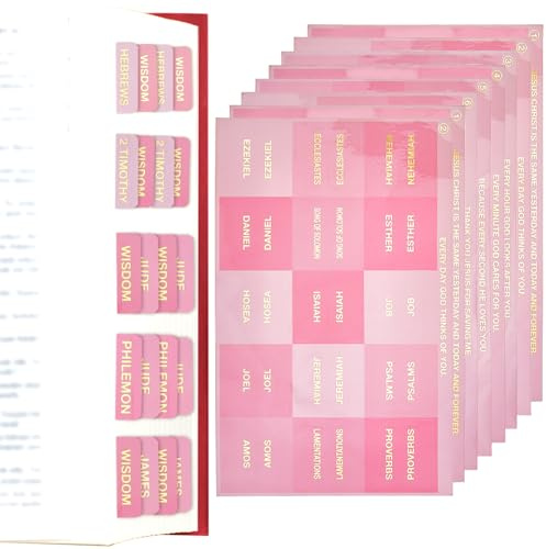 DICOSMETIC Lot de 12 feuilles de registres bibliques pour femmes et hommes - Onglets bibliques laminés - Registres bibliques laminés - Registres bibliques en anglais - Cadeau chrétien - Accessoires de