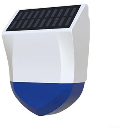 URPIZY Solar Smart Alarm Für Tuya Für ZigBee Außenbereich Wetterfest, Solaralarm Außenbereich ABS Material Licht Sound Warnung 20X15x6.6cm