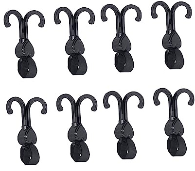 Fockety Ganchos para Cochecito, 8 Ganchos Universales para Cochecito de Bebé para Colgar Bolsas de Pañales, Dobles para, Accesorios para de Mamá Trotar