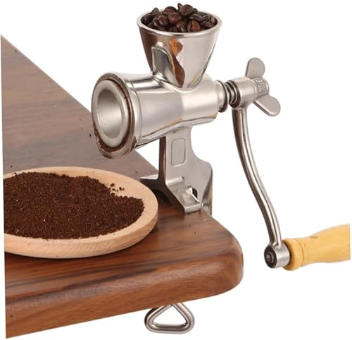 Lawnrden Flour Mill Grinder for Home, Grain Grinder, Heavy Duty Grain Mill with High Hoppers, Stainless Steel Manual Wheat with Hand Crank for Grains Smaller Than Soybeans, S