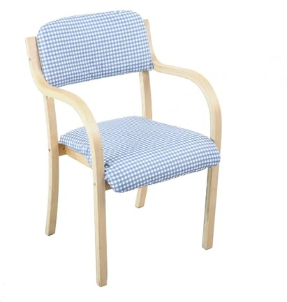 Stapelbarer Esszimmerstuhl aus Holz – Moderner gepolsterter Besucherstuhl für Wohnzimmer, Schlafzimmer, Küche, Büro, Empfang – stilvolle und bequeme Sitzlösung