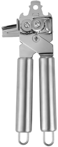 jojofuny Abridor de Latas Manual de Acero Inoxidable, Abrelatas Multifunción Seguro y Suave para Personas Mayores, Diseño Portátil y Fácil Uso en Cocina Doméstica