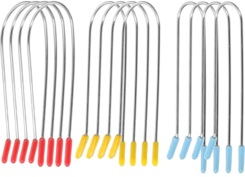 SHERCHPRY 24 Pinces à Bigoudis Chauffants Clips Métalliques en Fil de Fer 24 Pièces Kit de Permanente pour Cheveux Courts et Naturels Accessoires Coiffure Salon et Domicile Rouge, Jaune,