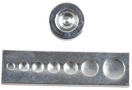 Smandy 11 Pz Kit di Strumenti per Bottoni a Pressione per Rivetti Punzonatori per Bottoni Automatici in Pelle con 2 Punzoni per Progetti Artigianali Fai-da-te Riparazione Artigianato