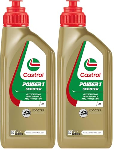 Castrol POWER1 Scooter 2T Aceite de Moto 1L (Paquete de 2)