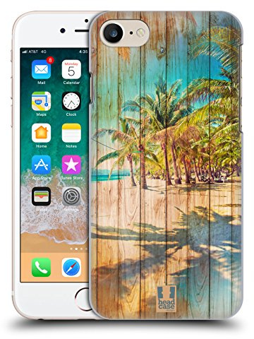 Head Case Designs Plage Mélangez Empreinte en Bois Coque Dure pour l'arrière Compatible avec Apple iPhone 7/8 / SE 2020 & 2022