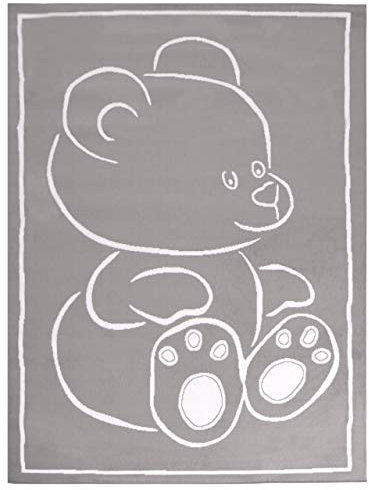Carpeto Rugs Teppich Kinderzimmer Kinderteppich Babyzimmer für Junge und Mädchen Pastell Spielteppiche Grau 140 x 200 cm