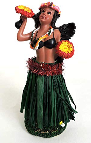 Hang Loose Hawaii Hula Girl Wackelfigur Auto Armaturenbrett Wackelmädchen Aloha Puppe, 11,5cm