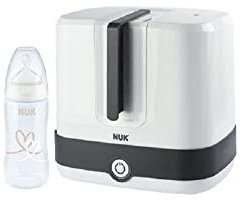 NUK Vario Express Dampf-Sterilisator mit gratis NUK First Choice Plus Babyflasche