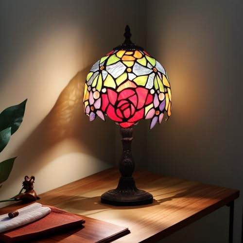 Bidesen 6 Kleine Blumen Blume Pastoral Tiffany Stil Tischlampe Nachttischlampe Schreibtischlampe Wohnzimmer Bar Lampe