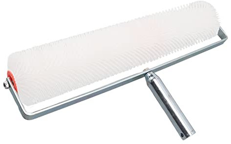 Spiked Screeding Compound Paint Roller, 19 X 1 Self Leveling Cement Floor Spike Roller, Defoaming Screed Spiked Aeration Roller Latex Epoxy Scraper Construction Tools