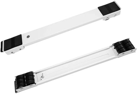 XJYMCOM Appliance Rolle Furniture Machine Dolly, Adjustable Furniture Moving Roller Wheels, Portable Washer Dryer Fridge Mobile Rolling Base Wheels for Washing Machine Refrigerator Stand with Brake